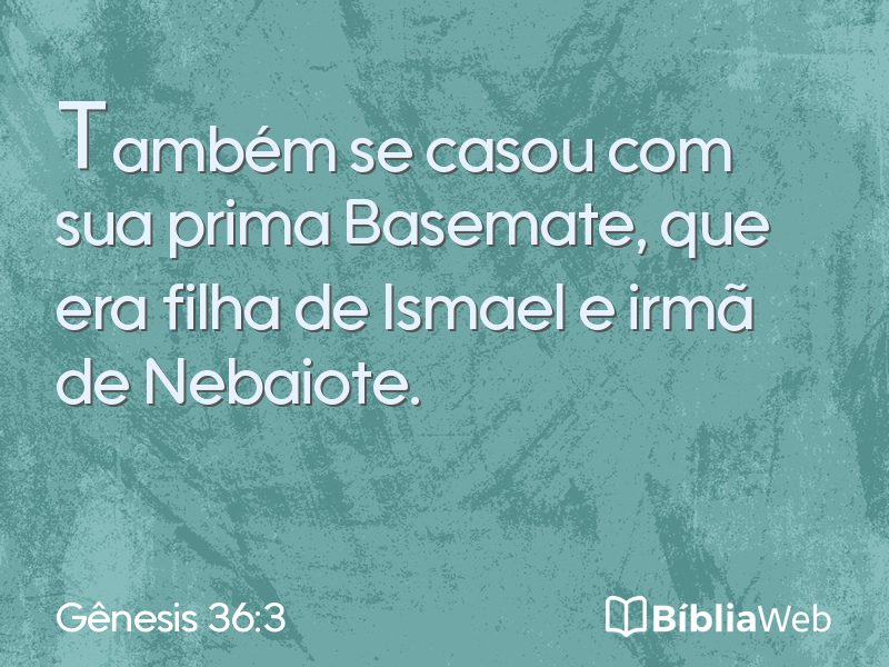 Gênesis 36:3 em imagem para compartilhar