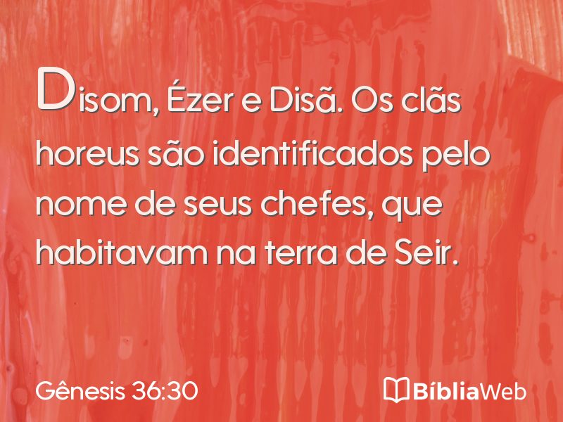Gênesis 36:30 em imagem para compartilhar