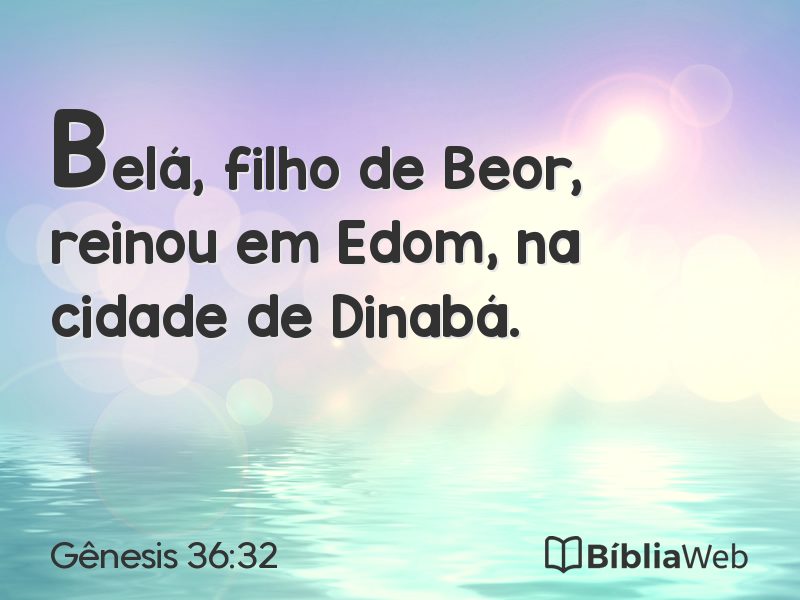 Gênesis 36:32 em imagem para compartilhar