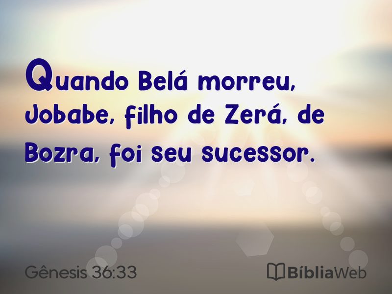 Gênesis 36:33 em imagem para compartilhar