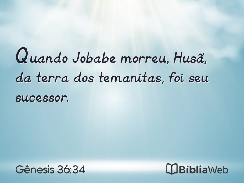 Gênesis 36:34 em imagem para compartilhar