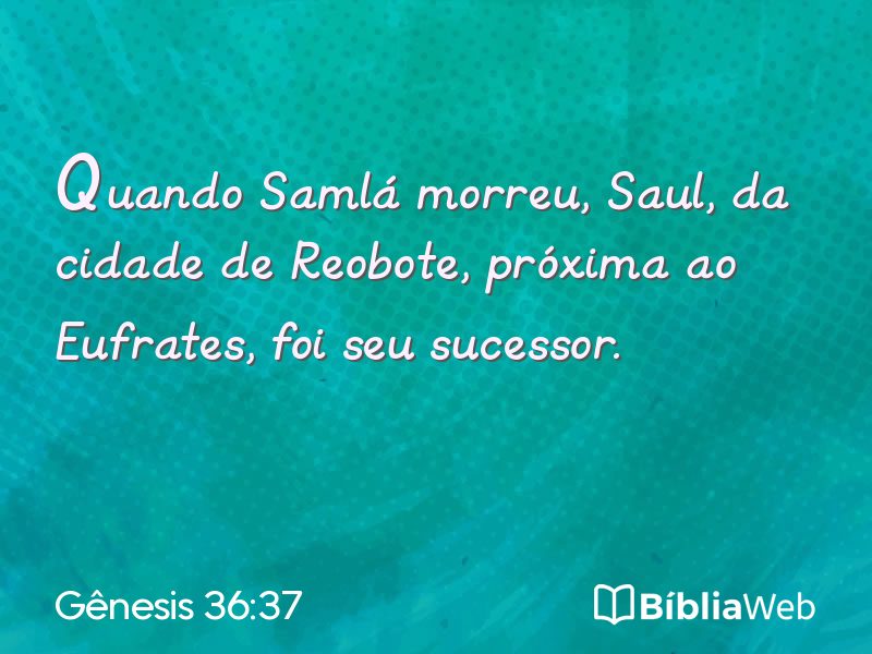 Gênesis 36:37 em imagem para compartilhar
