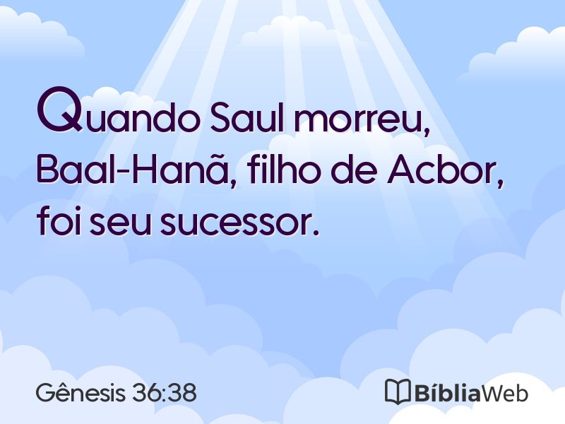 Gênesis 36:38 em imagem para compartilhar