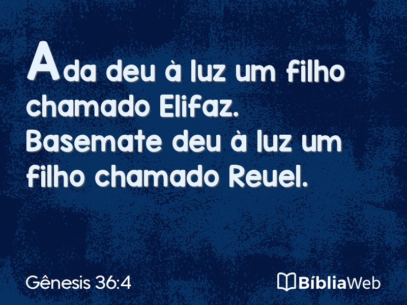 Gênesis 36:4 em imagem para compartilhar