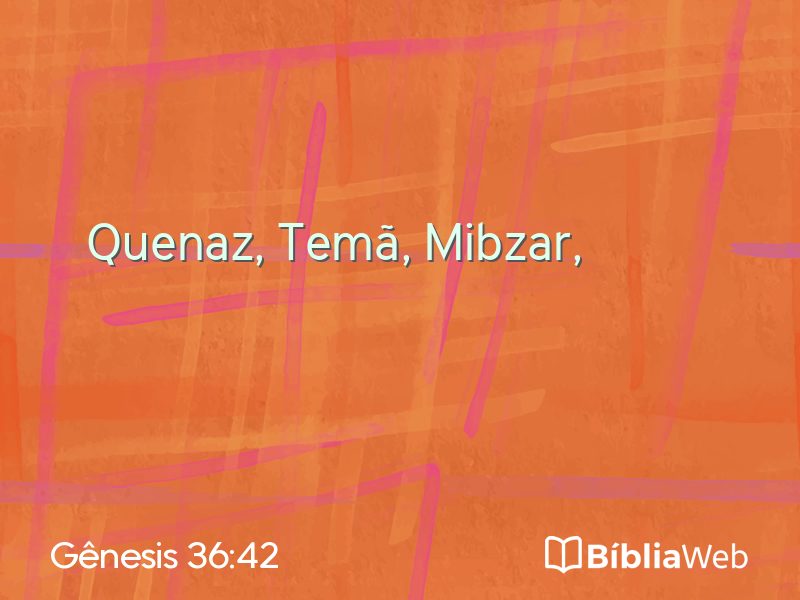 Gênesis 36:42 em imagem para compartilhar