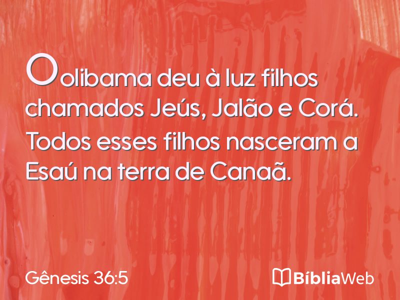 Gênesis 36:5 em imagem para compartilhar