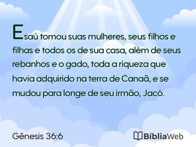 Gênesis 36:6 em imagem para compartilhar
