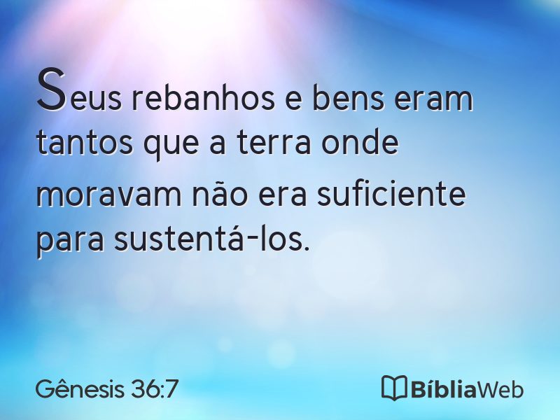 Gênesis 36:7 em imagem para compartilhar