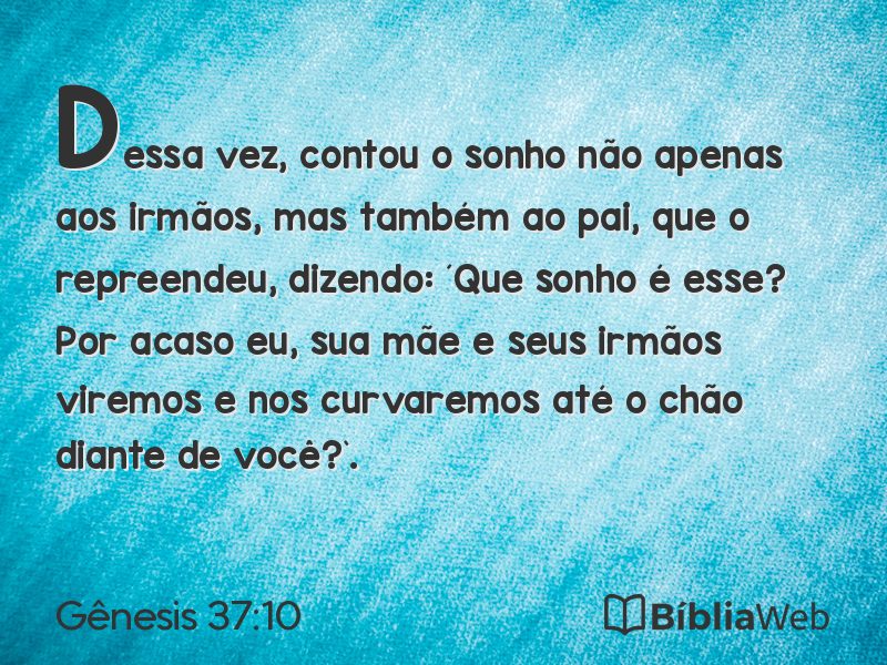 Gênesis 37:10 em imagem para compartilhar