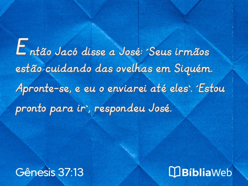 Gênesis 37:13 em imagem para compartilhar