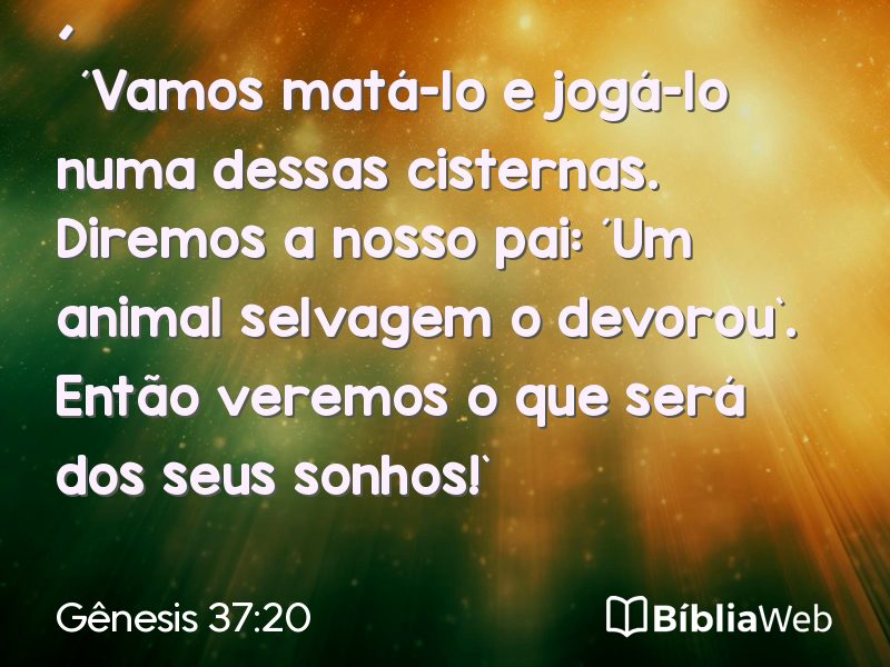 Gênesis 37:20 em imagem para compartilhar