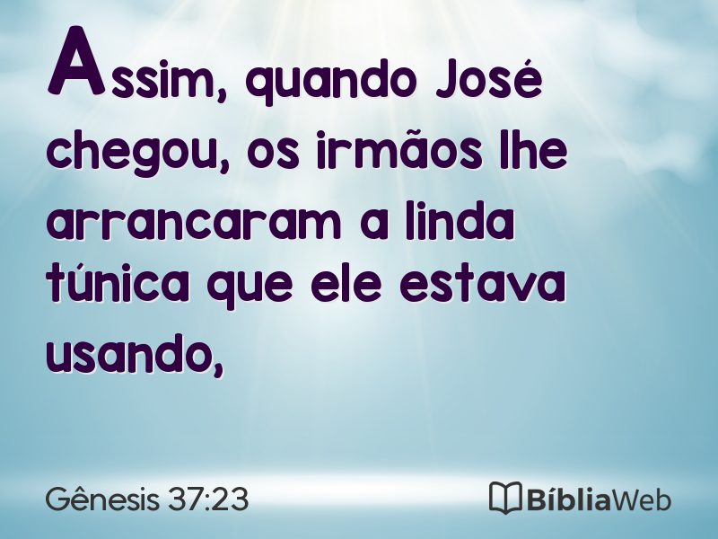 Gênesis 37:23 em imagem para compartilhar
