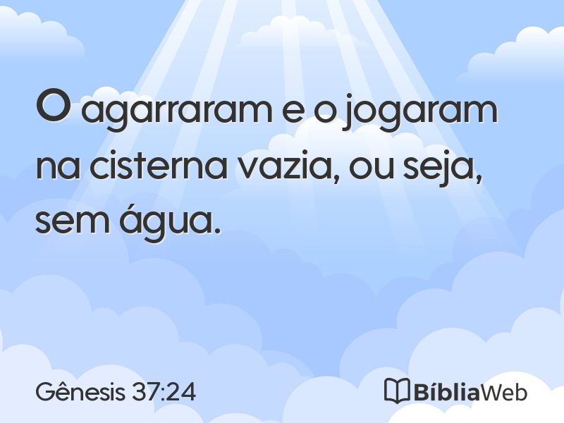 Gênesis 37:24 em imagem para compartilhar