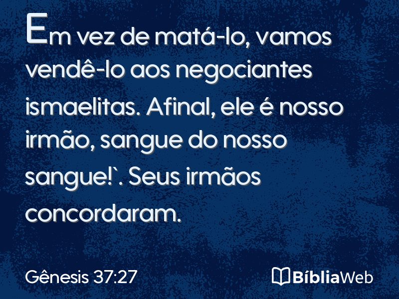Gênesis 37:27 em imagem para compartilhar