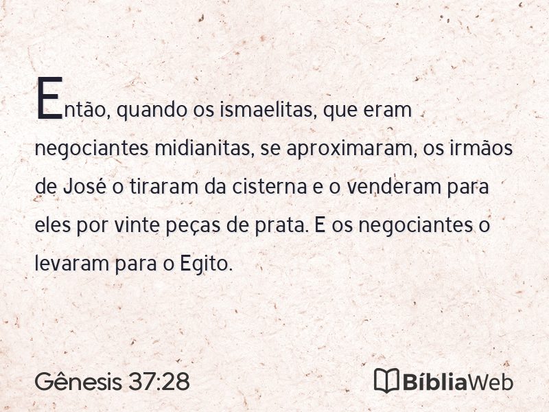 Gênesis 37:28 em imagem para compartilhar