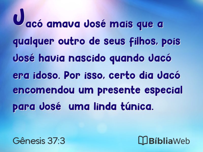 Gênesis 37:3 em imagem para compartilhar