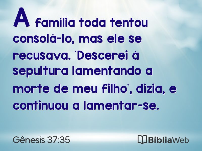 Gênesis 37:35 em imagem para compartilhar