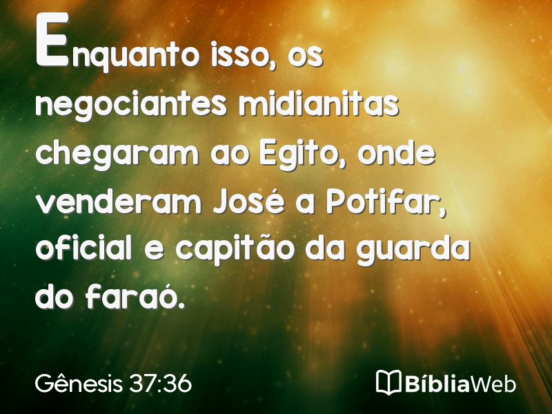 Gênesis 37:36 em imagem para compartilhar