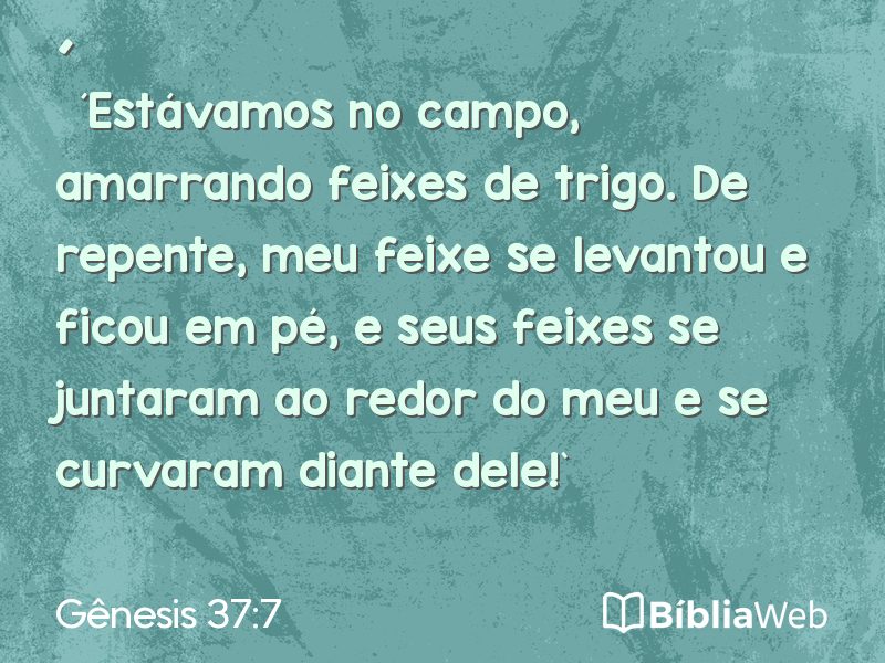 Gênesis 37:7 em imagem para compartilhar