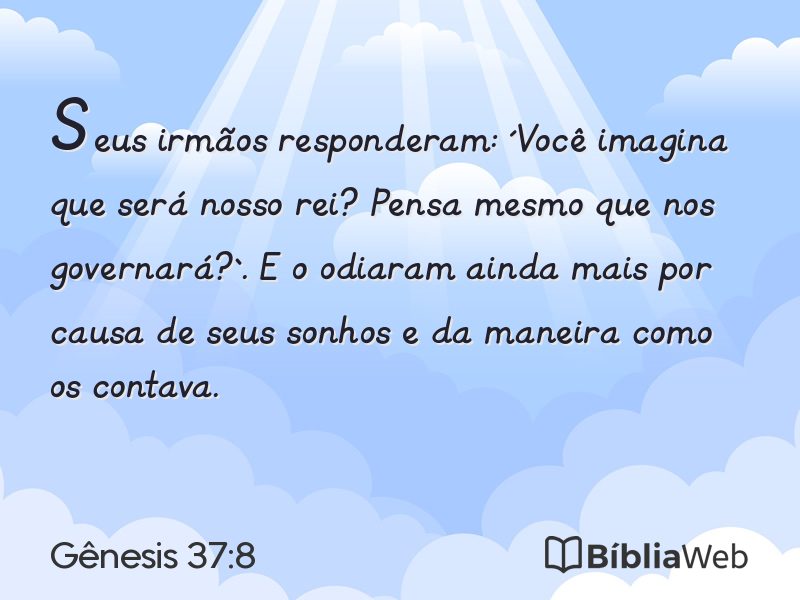 Gênesis 37:8 em imagem para compartilhar