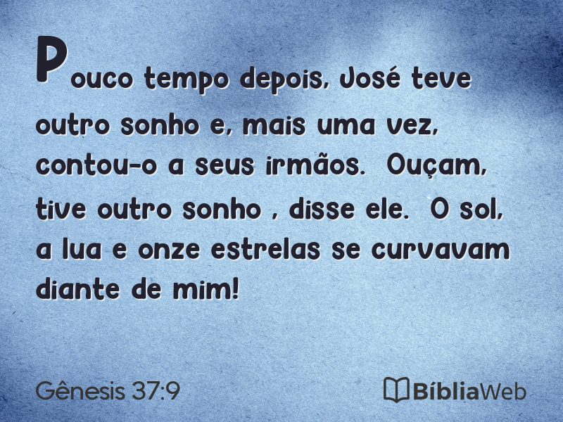 Gênesis 37:9 em imagem para compartilhar