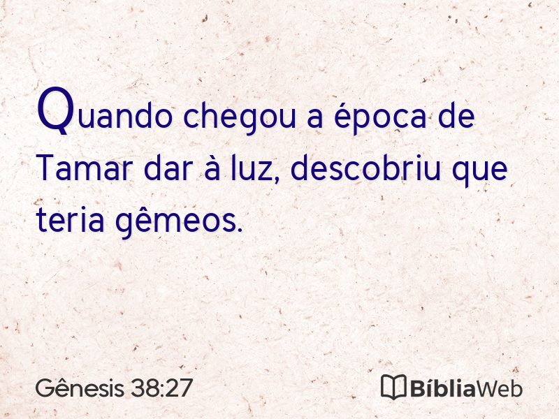 Gênesis 38:27 em imagem para compartilhar