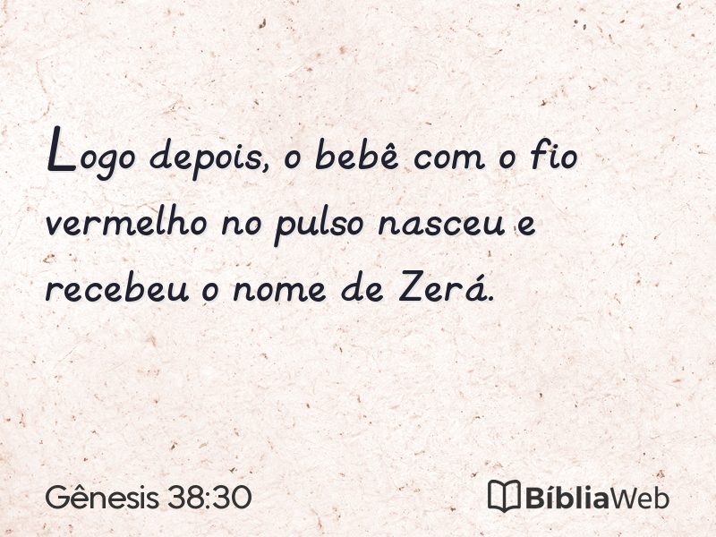 Gênesis 38:30 em imagem para compartilhar