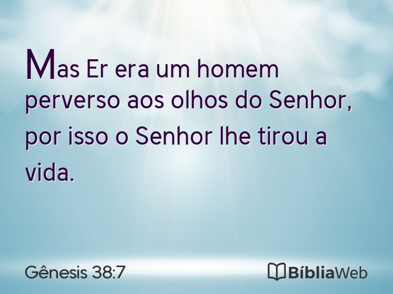 Gênesis 38:7 em imagem para compartilhar