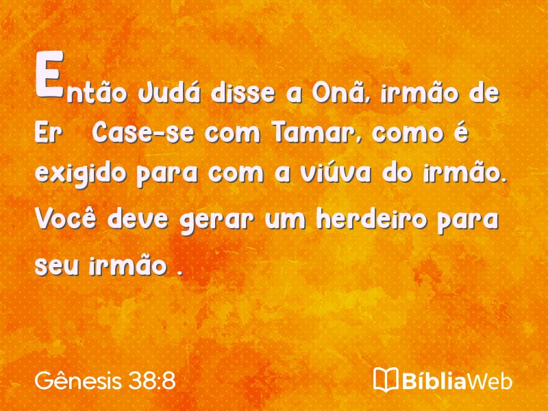Gênesis 38:8 em imagem para compartilhar