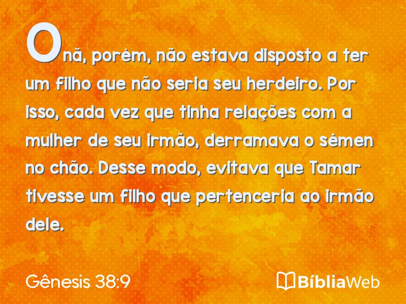Gênesis 38:9 em imagem para compartilhar