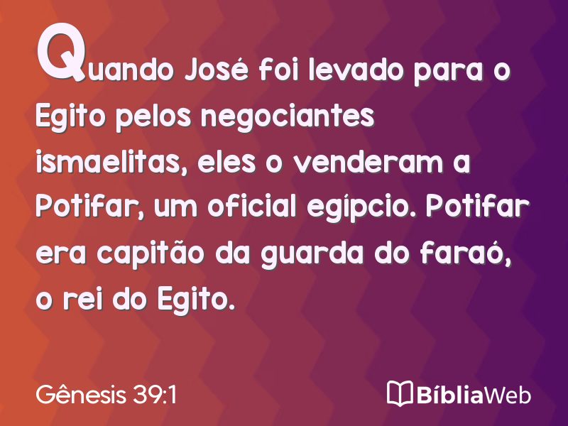 Gênesis 39:1 em imagem para compartilhar