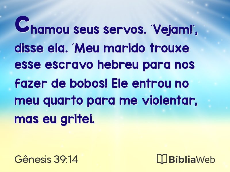 Gênesis 39:14 em imagem para compartilhar