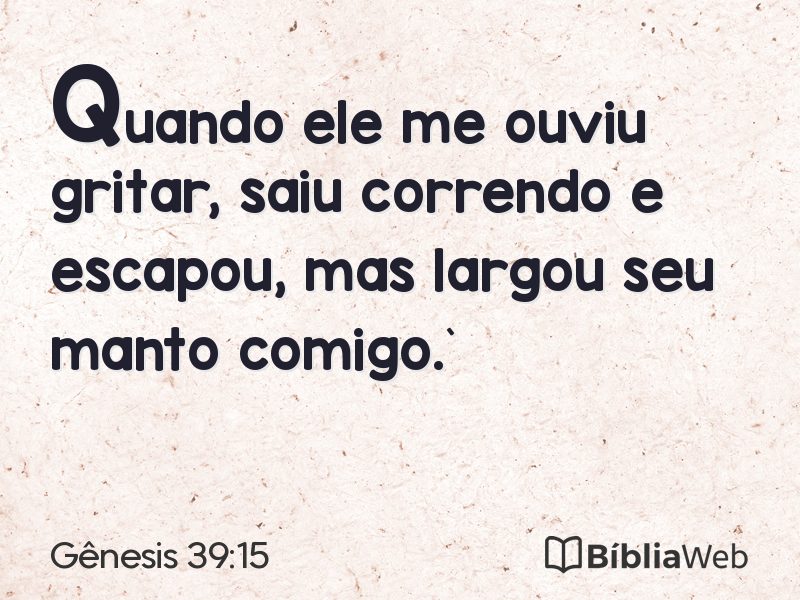 Gênesis 39:15 em imagem para compartilhar