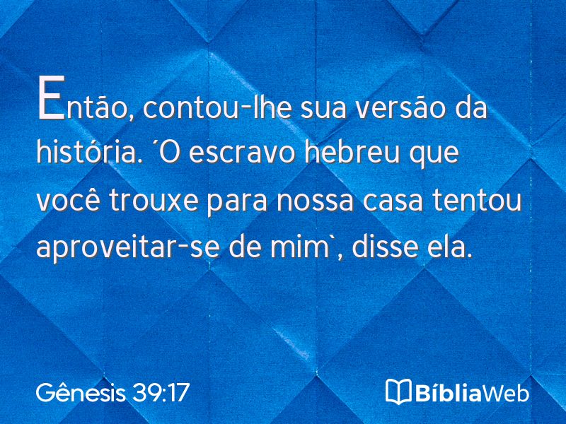 Gênesis 39:17 em imagem para compartilhar