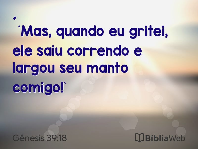 Gênesis 39:18 em imagem para compartilhar
