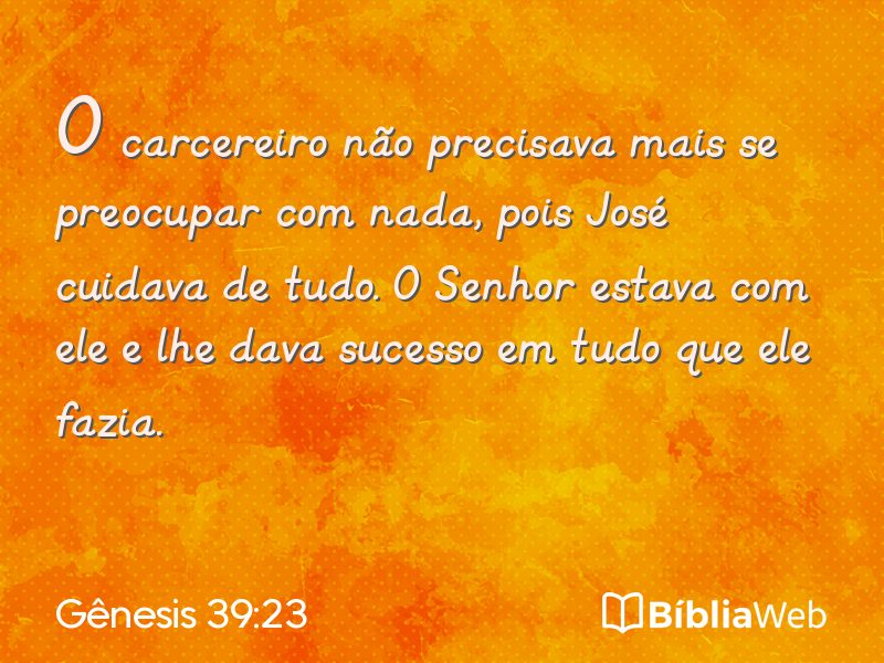Gênesis 39:23 em imagem para compartilhar