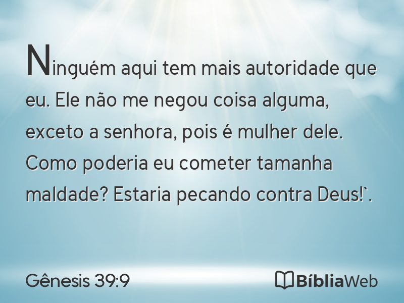 Gênesis 39:9 em imagem para compartilhar