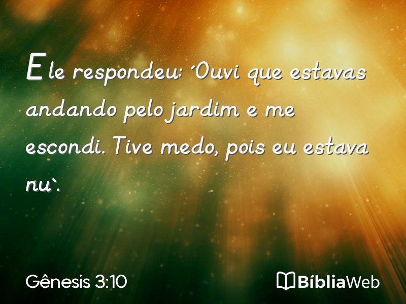 Gênesis 3:10 em imagem para compartilhar