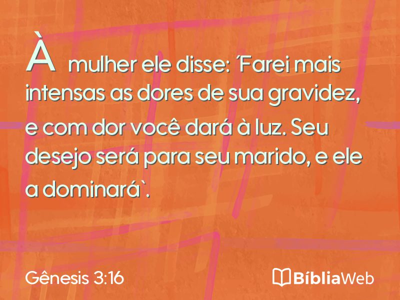 Gênesis 3:16 em imagem para compartilhar
