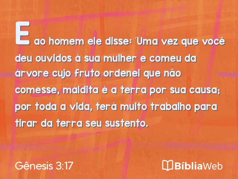 Gênesis 3:17 em imagem para compartilhar
