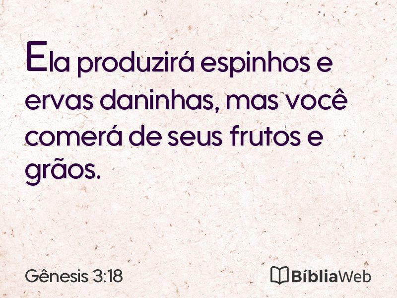 Gênesis 3:18 em imagem para compartilhar