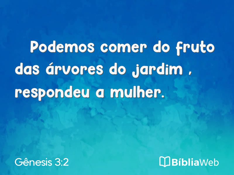 Gênesis 3:2 em imagem para compartilhar