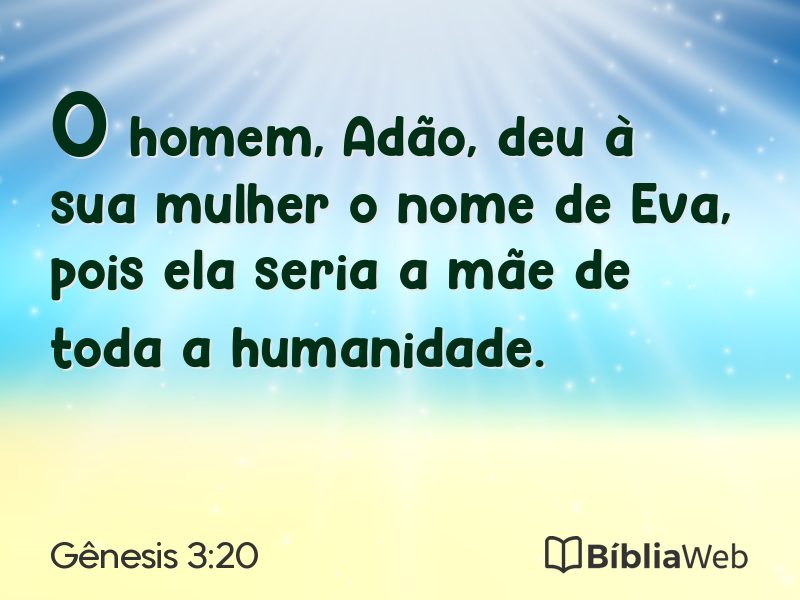 Gênesis 3:20 em imagem para compartilhar