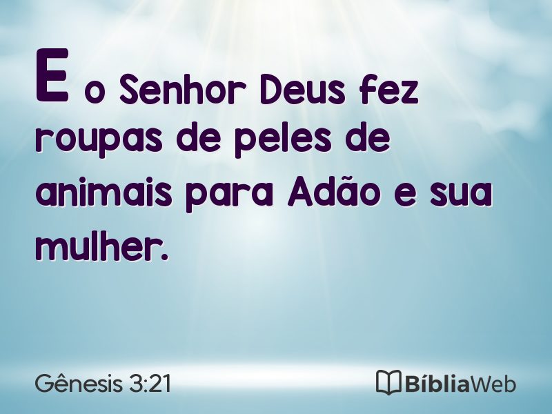 Gênesis 3:21 em imagem para compartilhar