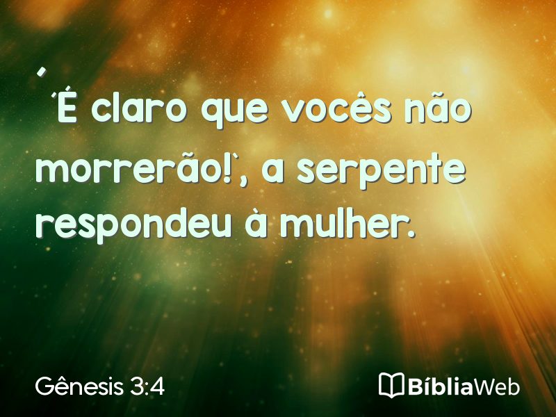 Gênesis 3:4 em imagem para compartilhar