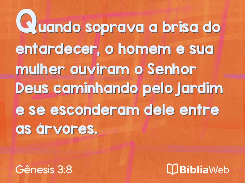 Gênesis 3:8 em imagem para compartilhar