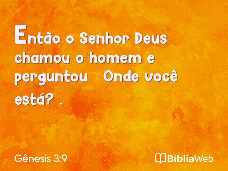 Gênesis 3:9 em imagem para compartilhar
