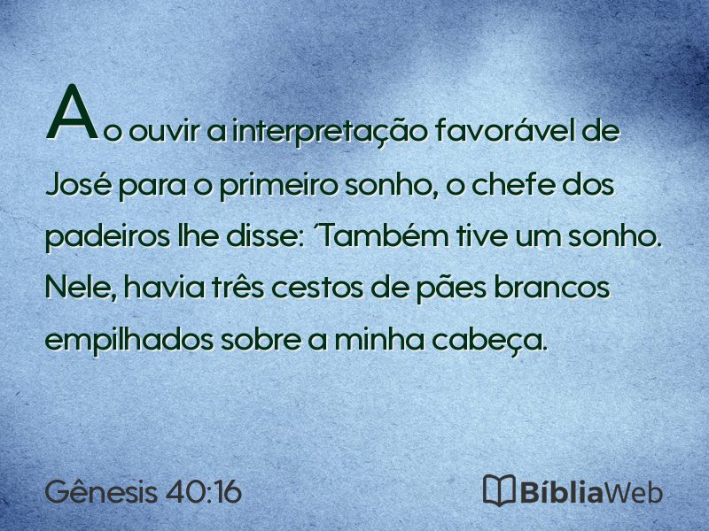 Gênesis 40:16 em imagem para compartilhar