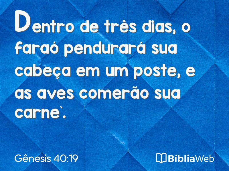 Gênesis 40:19 em imagem para compartilhar