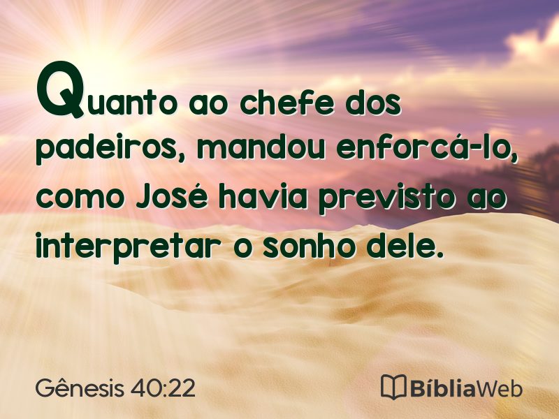 Gênesis 40:22 em imagem para compartilhar